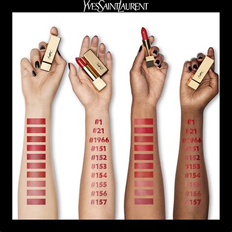 ysl pur couture lipstick swatches le rouge|ysl rouge pur couture shades.